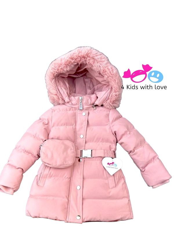 Long wintercoat pink