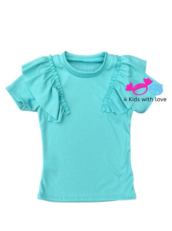 Ruffle shirt mint S