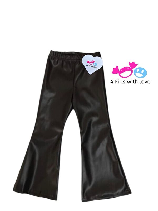 Flared leatherlook black