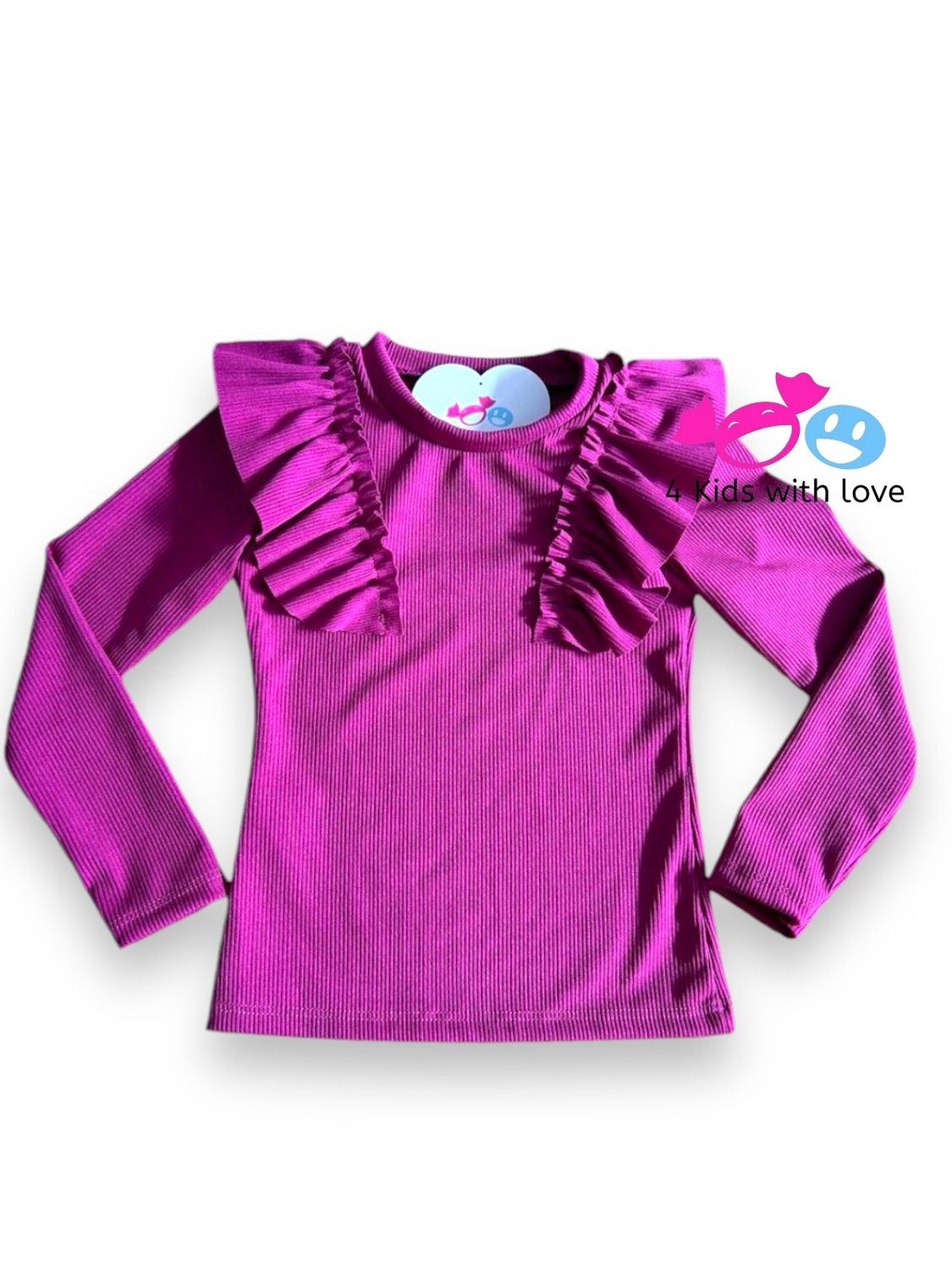 Ruffle shirt deep pink LM