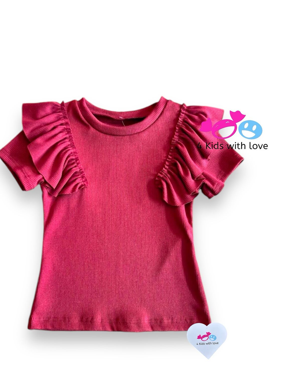 Ruffle shirt bordeaux S