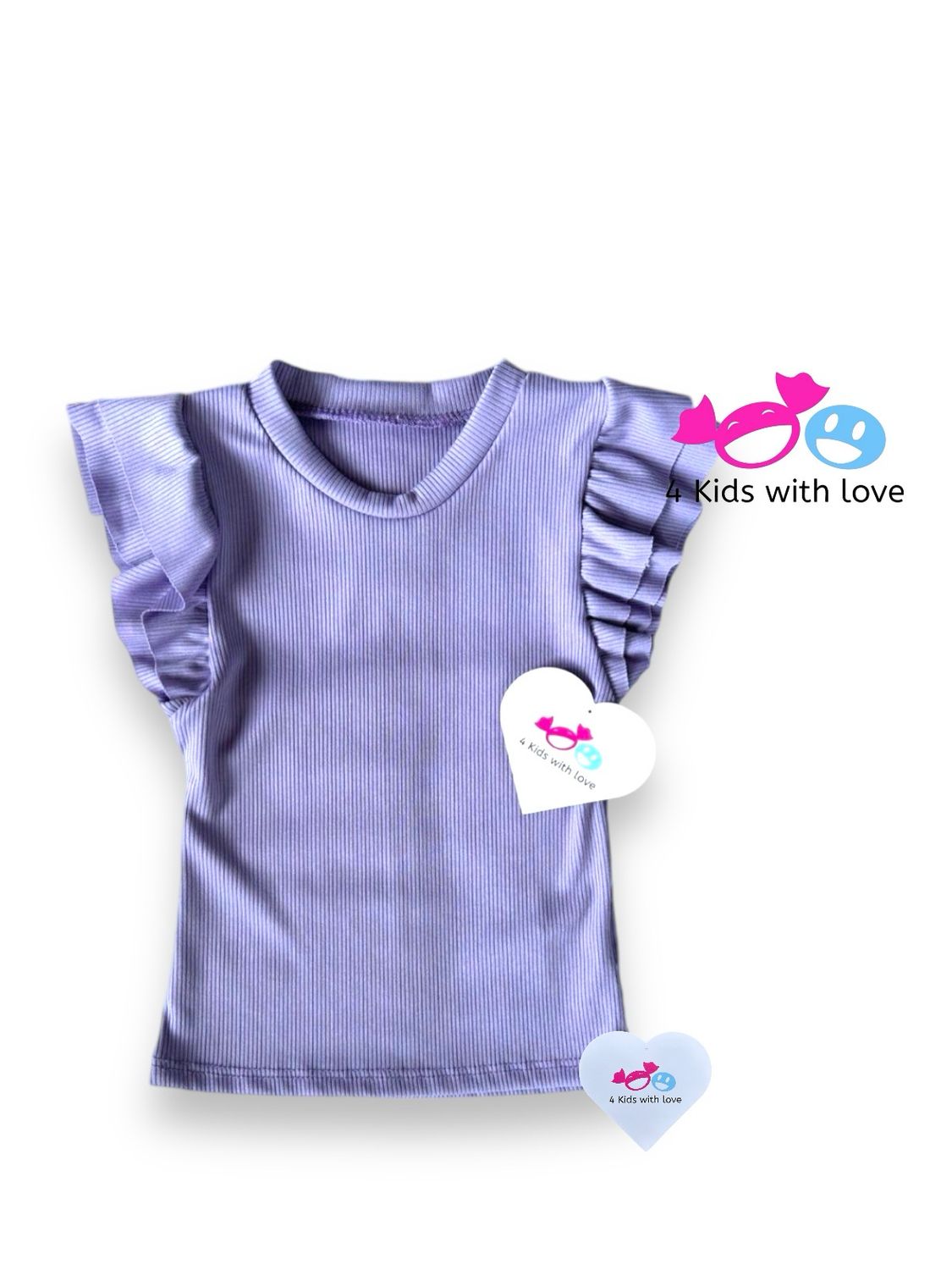 Ruffle shirt lila ML