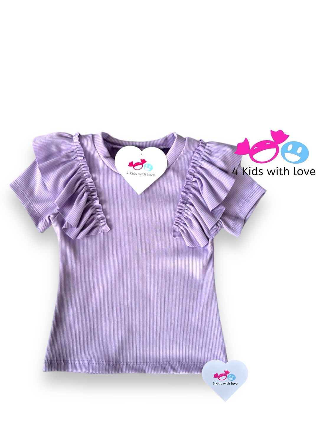 Ruffle shirt lila S