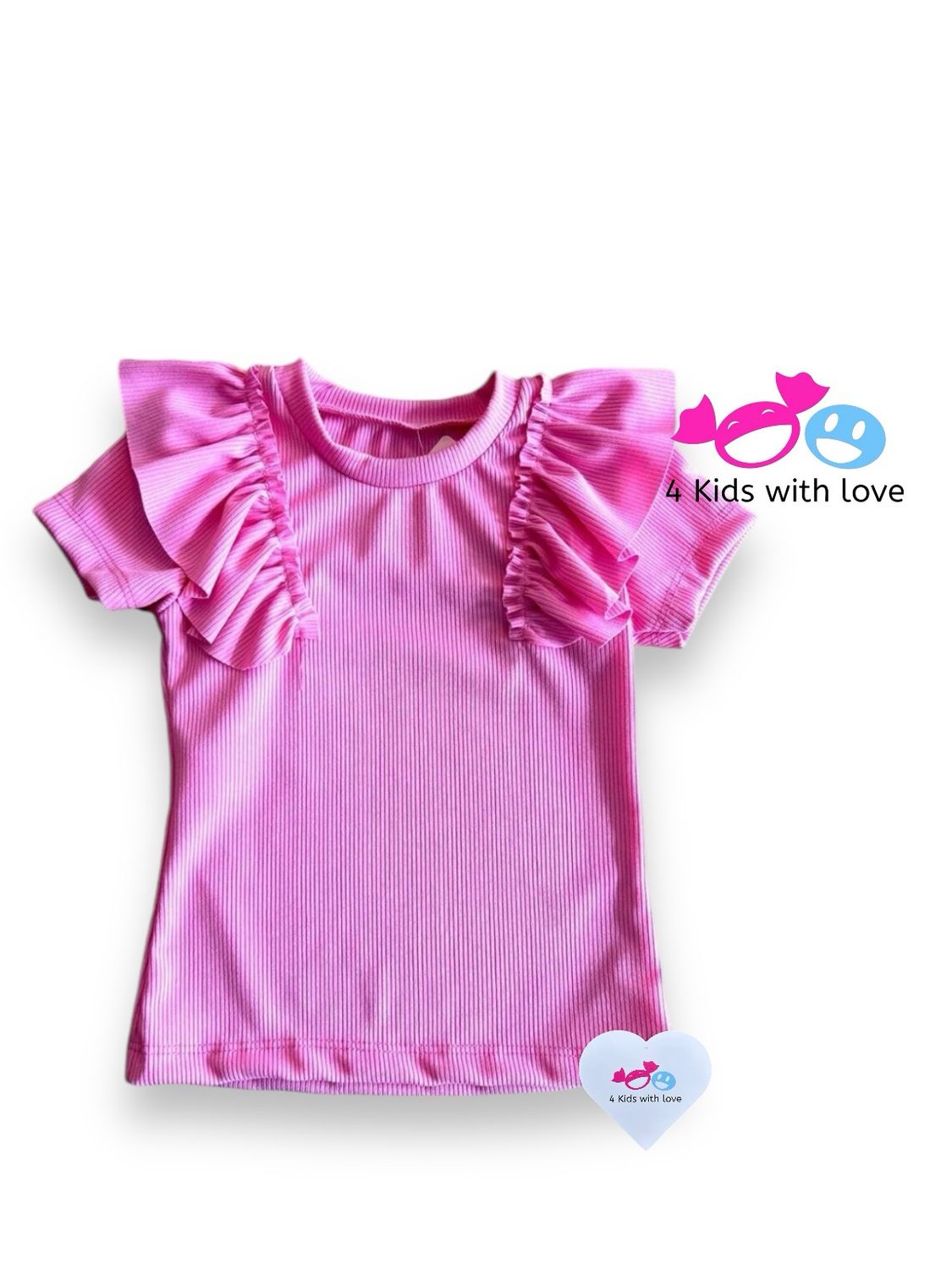 Ruffle shirt pink S