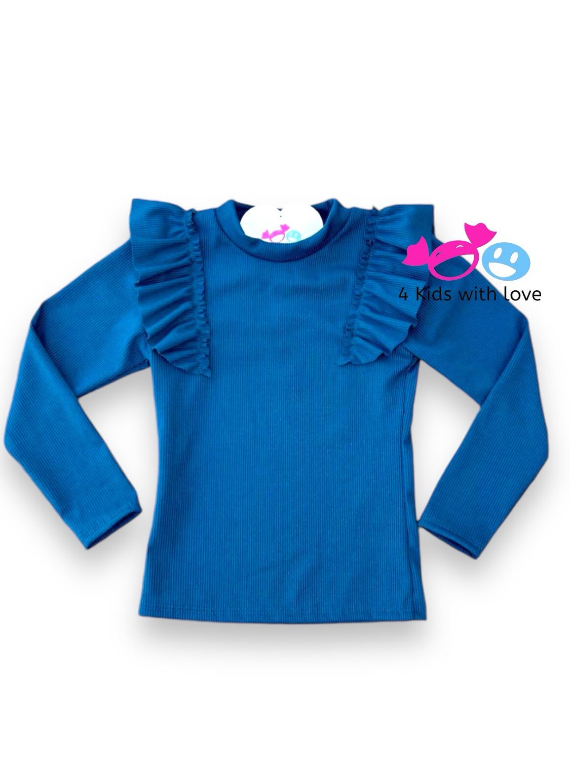 Ruffle shirt deep blue LM