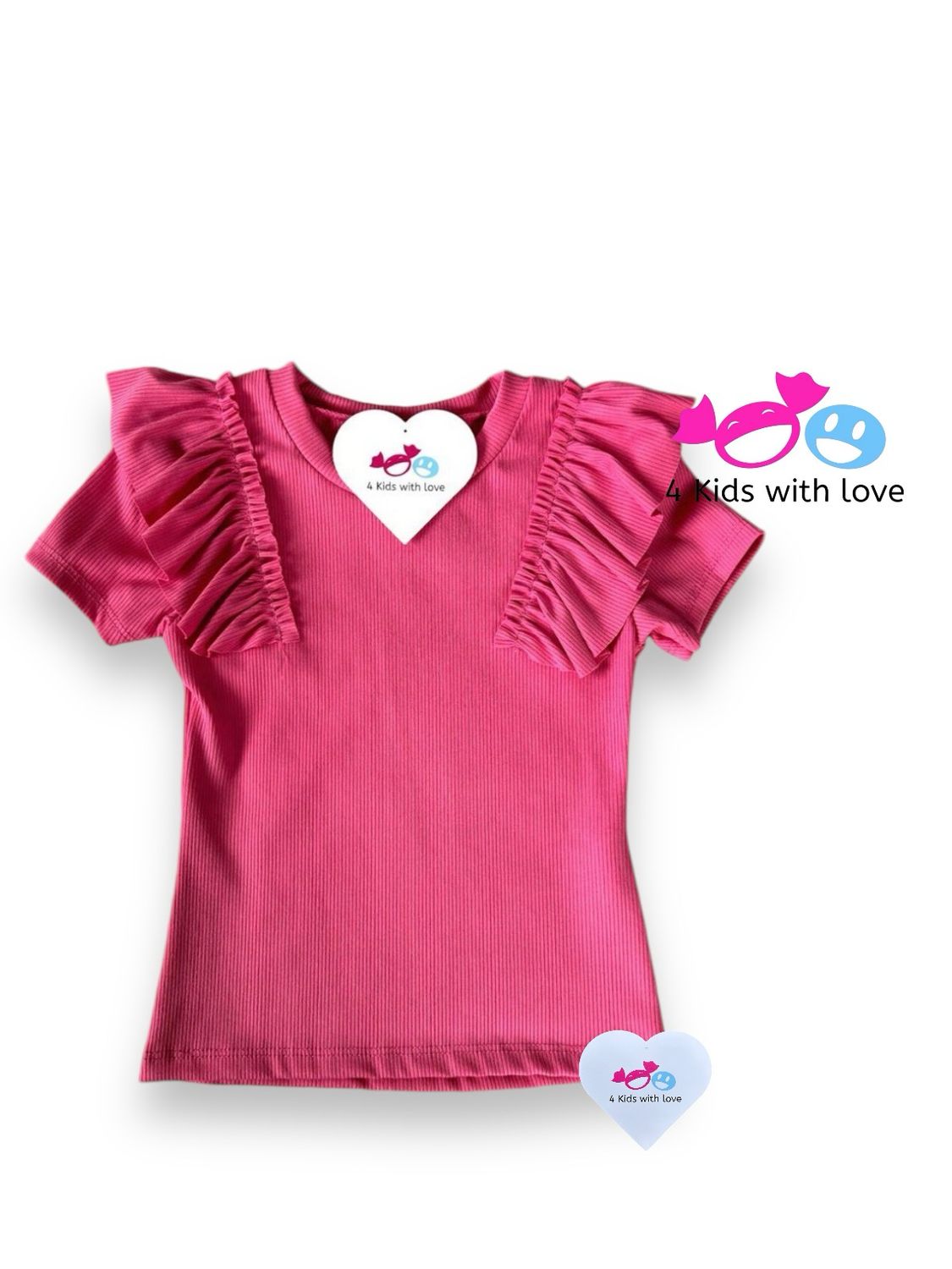 Ruffle shirt midpink S