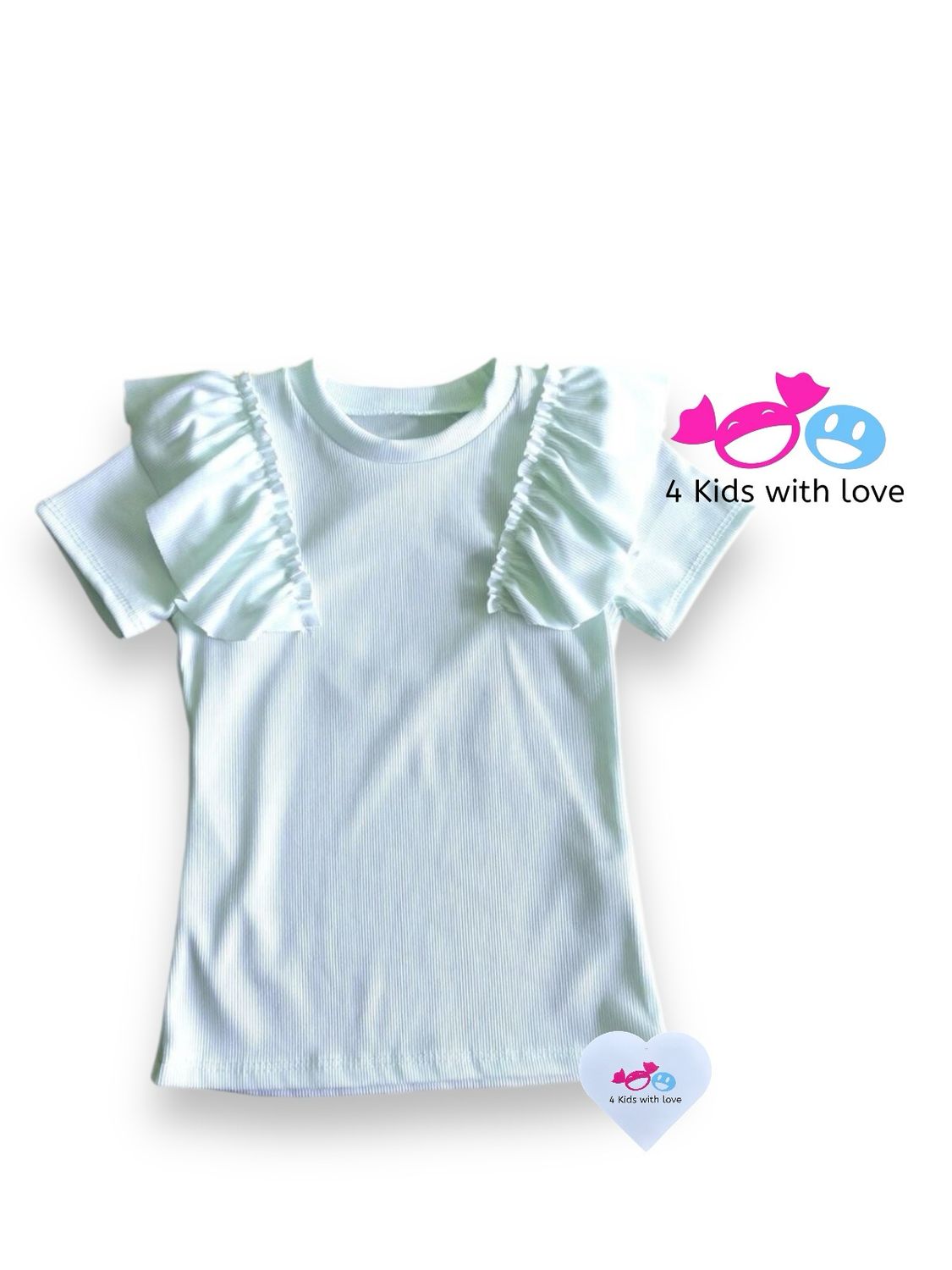 Ruffle shirt white S