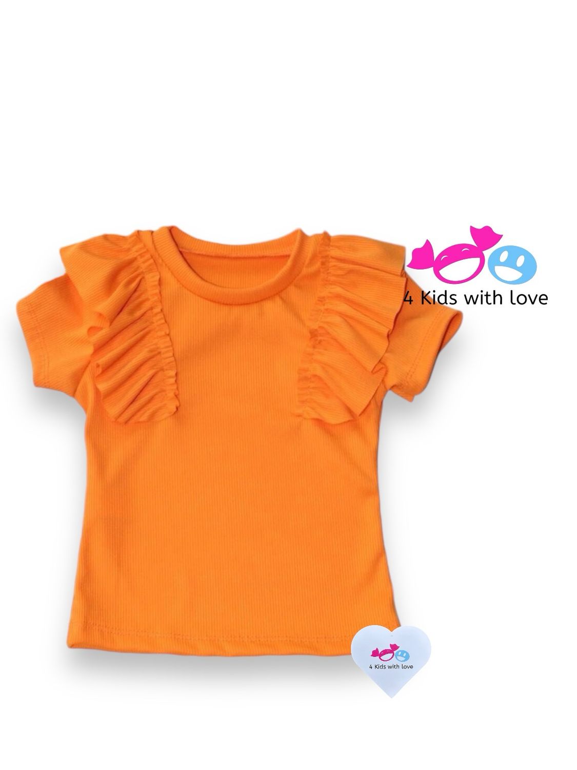 Ruffle shirt orange S