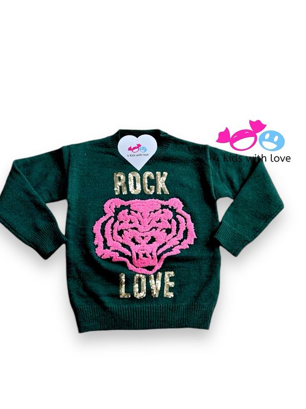 Sweater green tiger