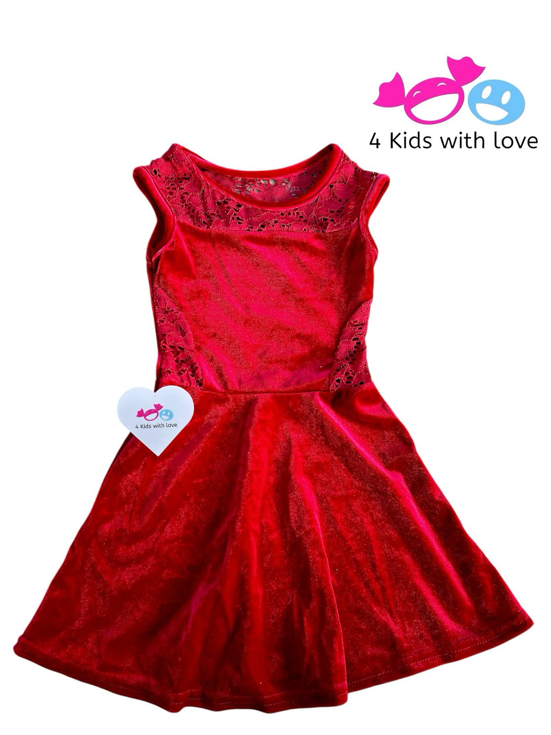 Dress fluweel red