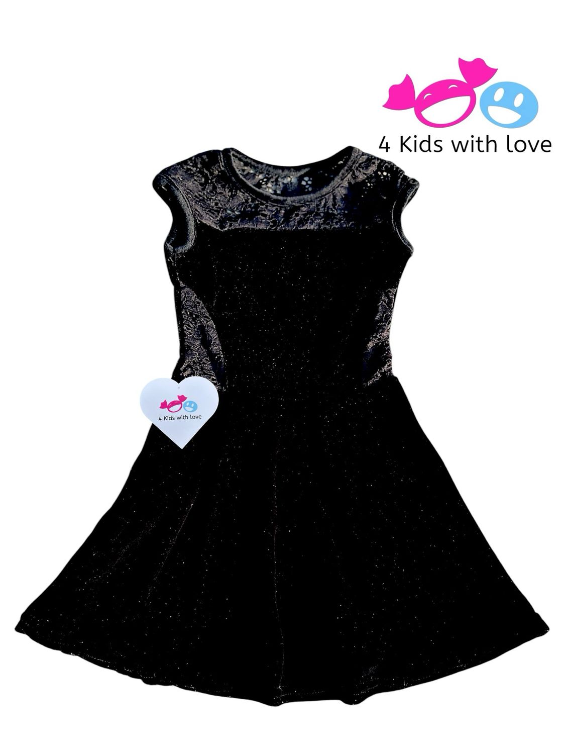Dress fluweel black