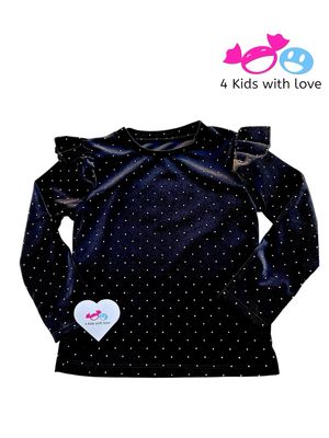 Sparkling top black velvet