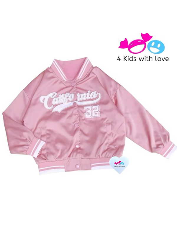 Baseball jacket pink/white