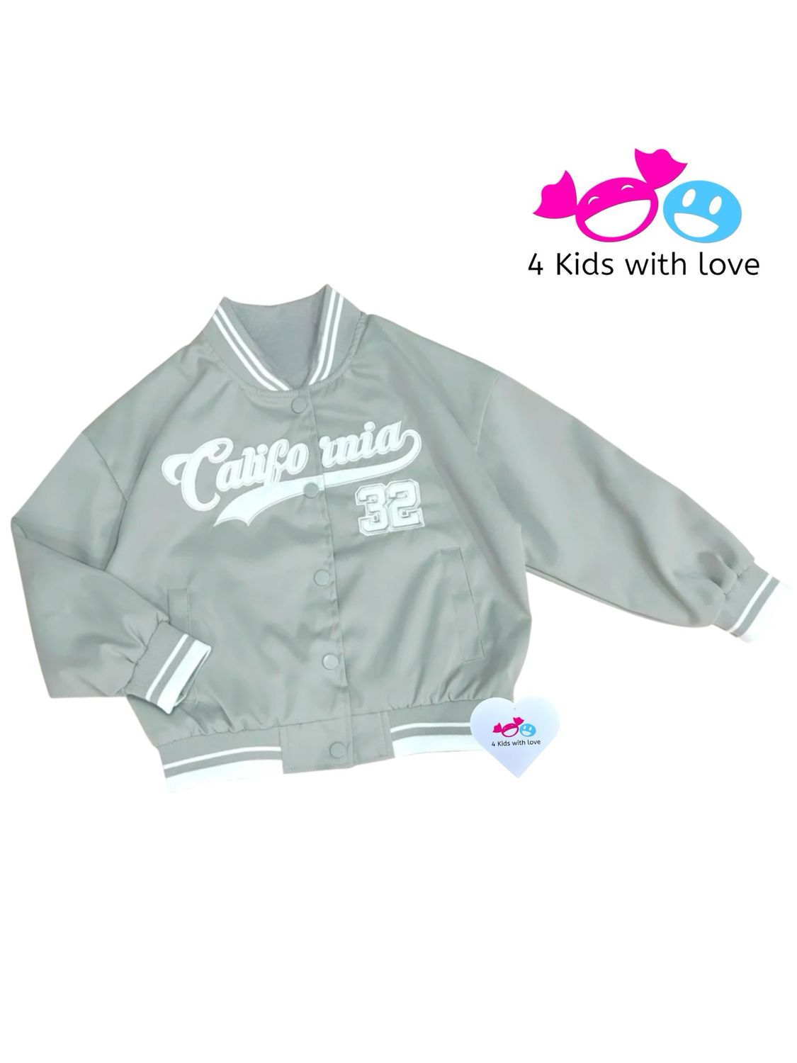 Baseball jacket light green/white