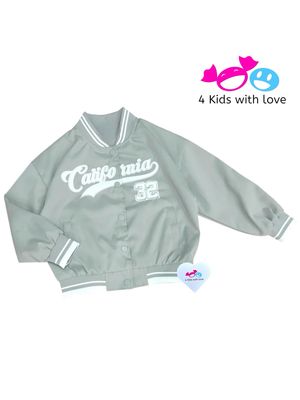 Baseball jacket light green/white