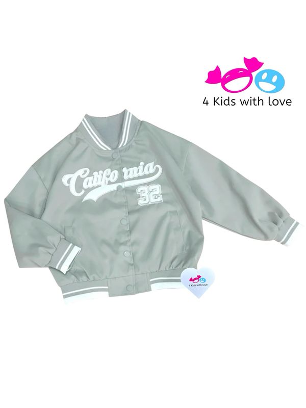 Baseball jacket light green/white