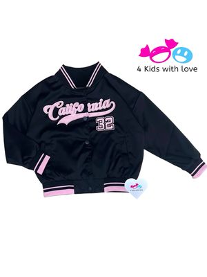 Baseball jacket black/pink