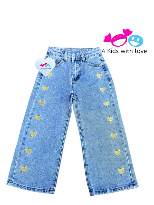 Jeans hearts gold