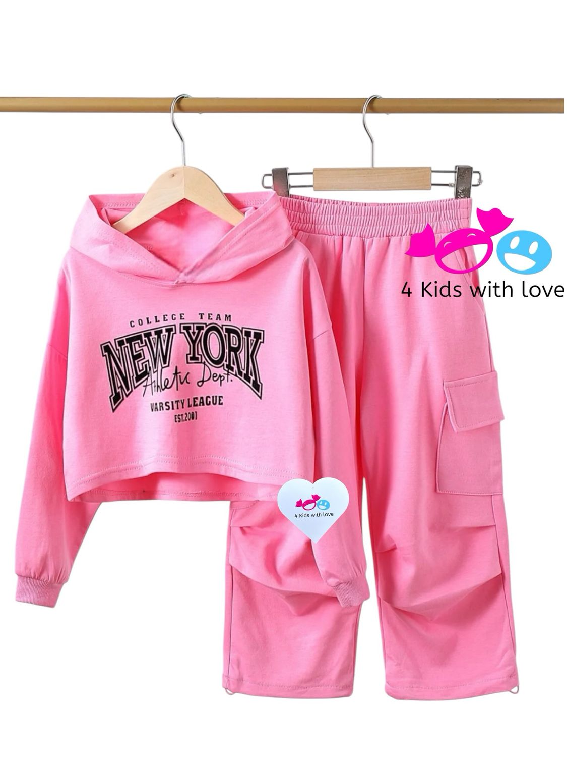 Set comfy New York pink