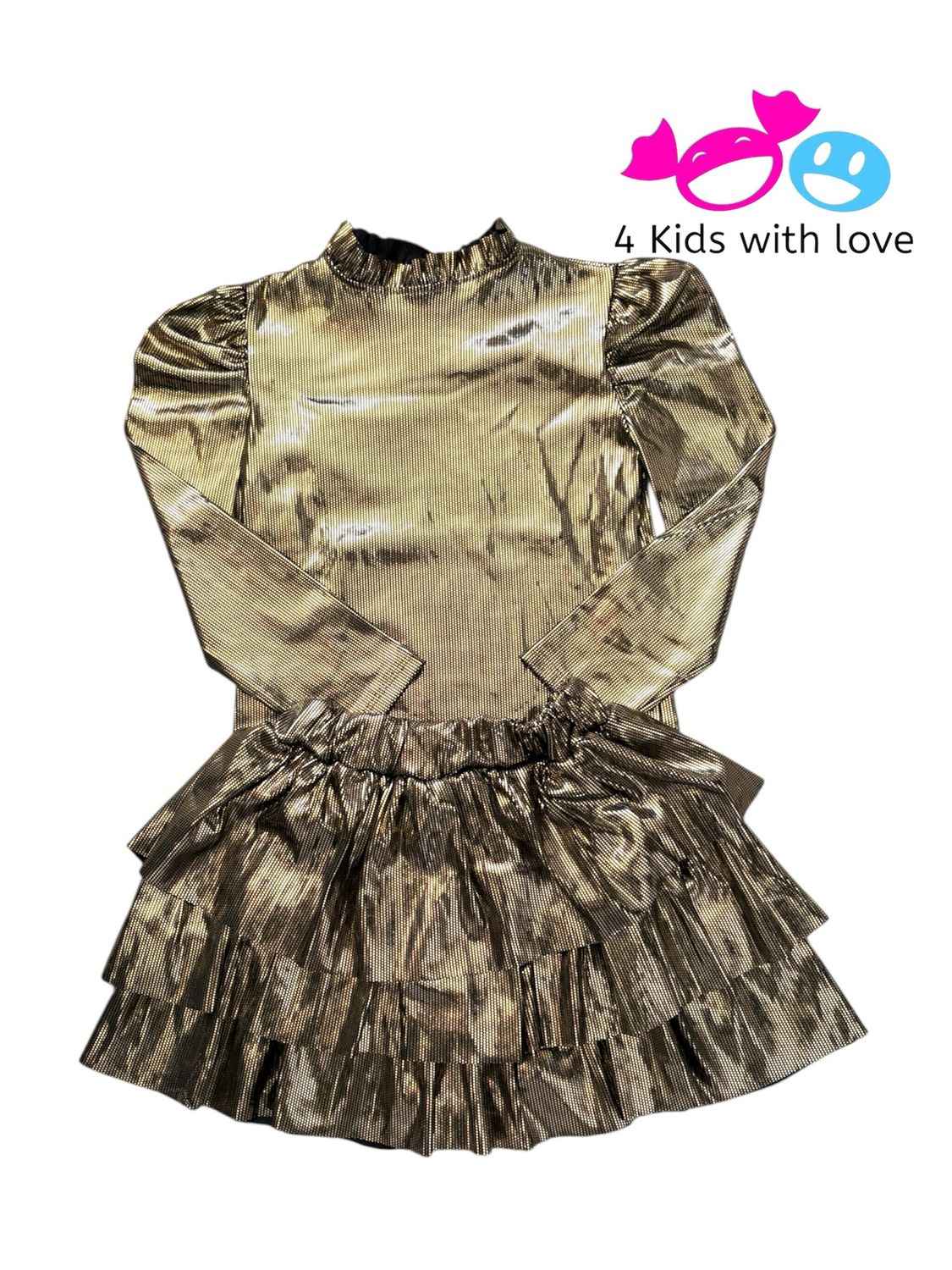 Skirt gold black sparkling