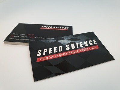 Speciality Laminated Business Cards with Spot Clear (55 x 90mm)