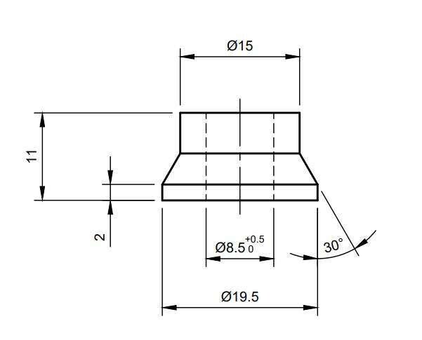 distance tube 11mm for mounting kit front panel