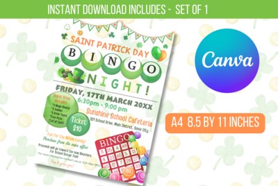 St. Patrick&#39;s Day Bingo Night Flyers