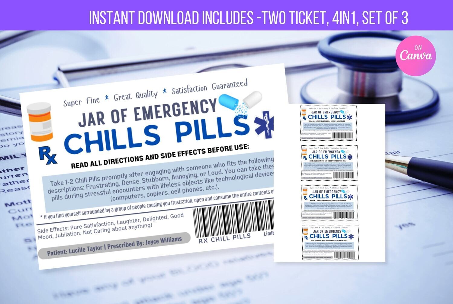 EDITABLE Chill Pill Label, Funny Gag Gift Professional Office Gift, Christmas Gift, Birthday Gift, Boss Gift, Work Gift Printable Label