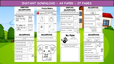 The Kindergarten Adjective Worksheet