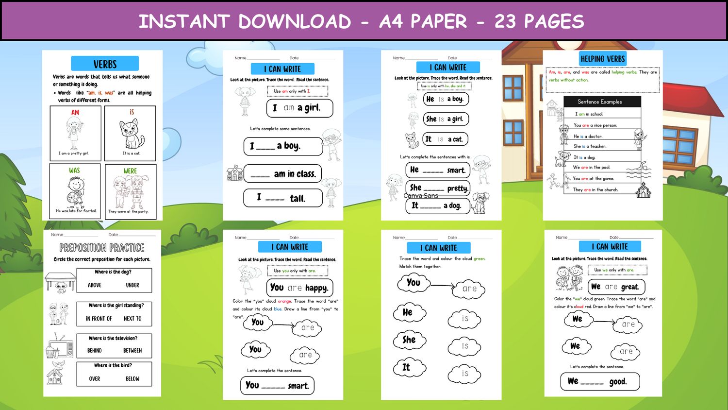 Kindergarten Adjective Adventure Worksheet