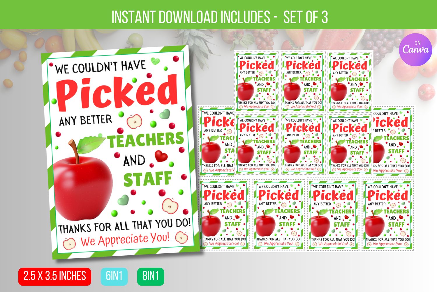 EDITABLE We couldn&#39;t have picked better teachers and staff, Teacher, Staff appreciation week ,Teacher appreciation week Instant Download