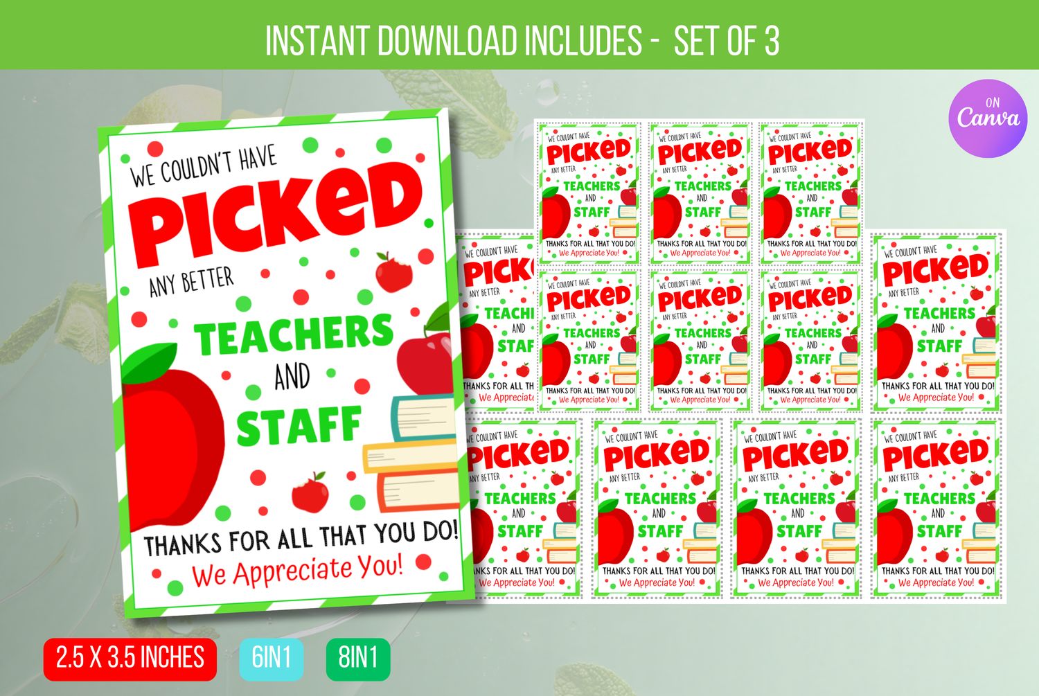 EDITABLE We couldn&#39;t have picked better teachers and staff, Teacher, Staff appreciation week ,Teacher appreciation week Instant Download