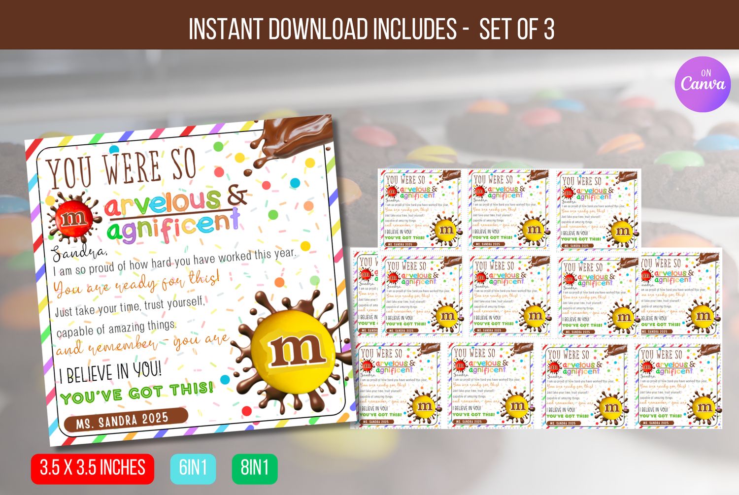EDITABLE You were so Marvelous &amp; Magnificent Tags, Staff Appreciation Christmas Thank You Gift Tags, Christmas Tags Instant Download