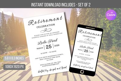EDITABLE Retirement Celebration Invite, Retirement Newspaper Gifts For Men and Women Personalized Retirement Gifts Template Instant Download