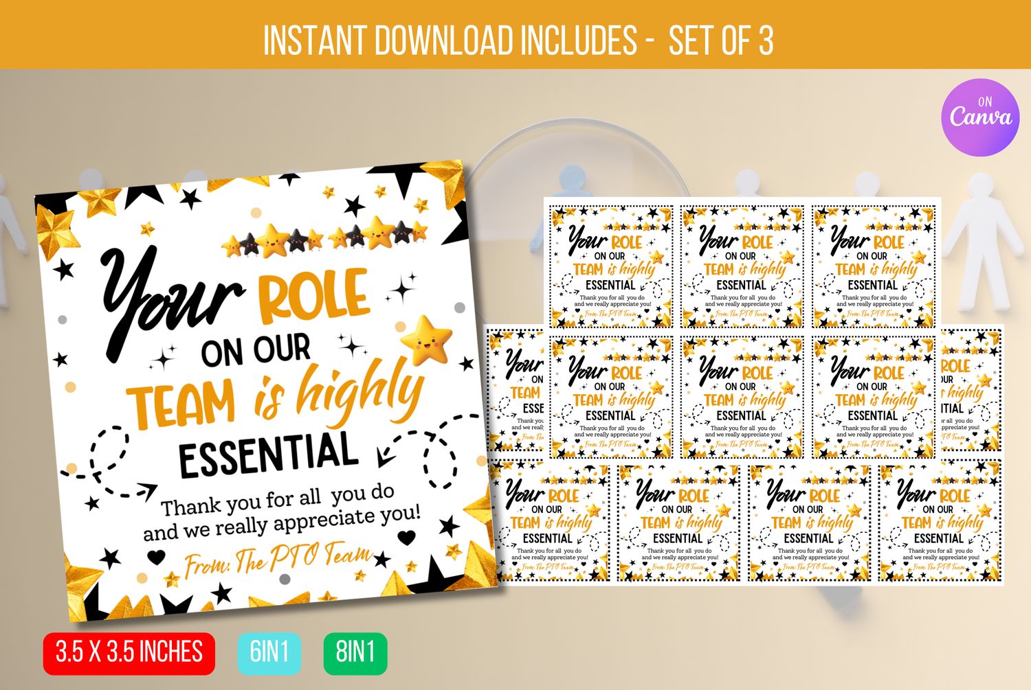 EDITABLE We couldn&#39;t do it without you Tag, Employee Appreciation Gift Tag, Thank You Essential Worker, Frontline Worker Tag Download