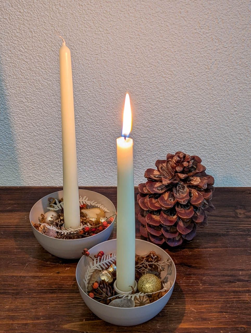Kerzenschale mit Stabkerze