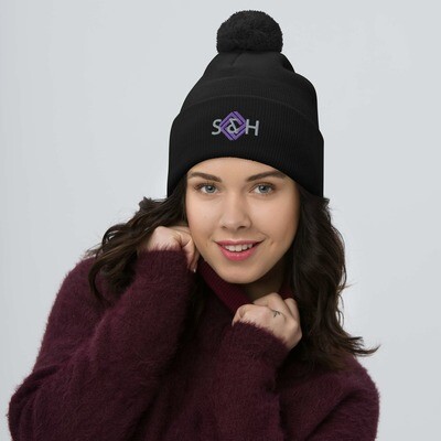 Strength &amp; Honor Flamingo Pom-Pom Beanie 