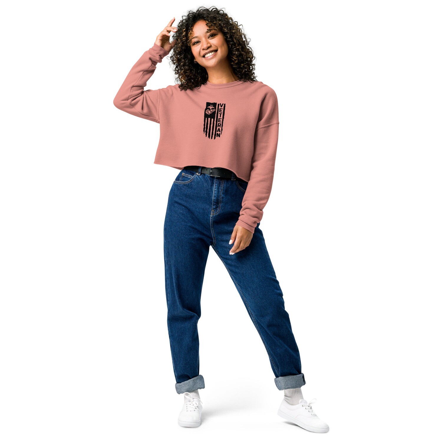 USMC Veteran Crop Sweatshirt