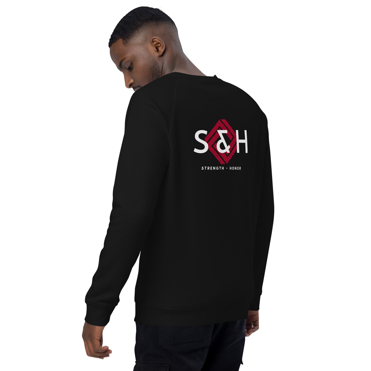 Strength &amp; Honor Unisex organic raglan sweatshirt