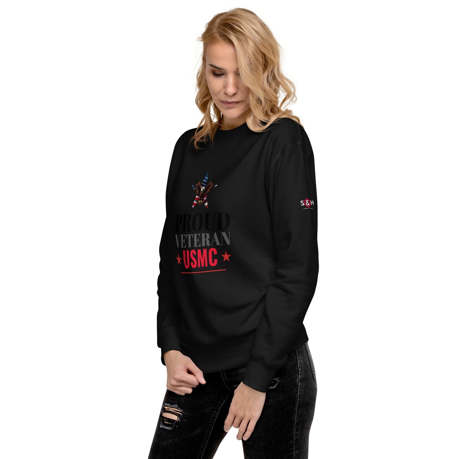Unisex Premium Sweatshirt Proud Veteran USMC