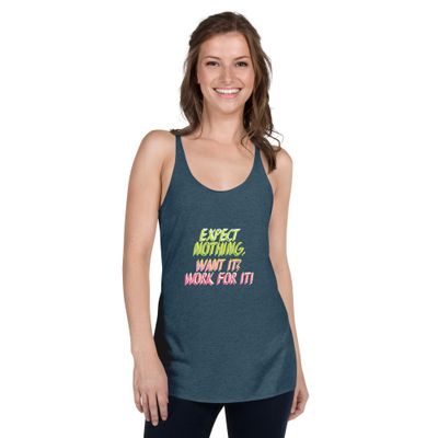 Work for it! Women's Racerback Tank