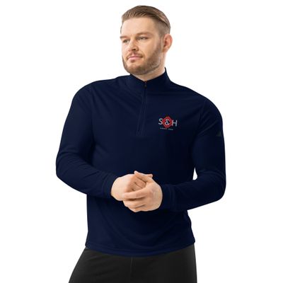 S&amp;H Embroidered Quarter zip pullover