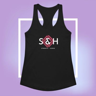S&H Women’s fitted racerback tank top