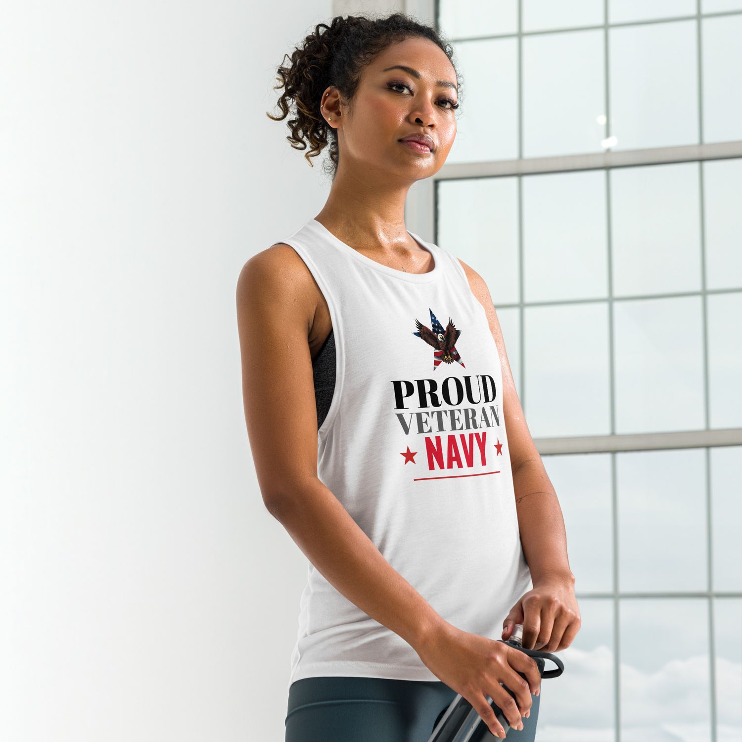 Navy Veteran Ladies’ Muscle Tank