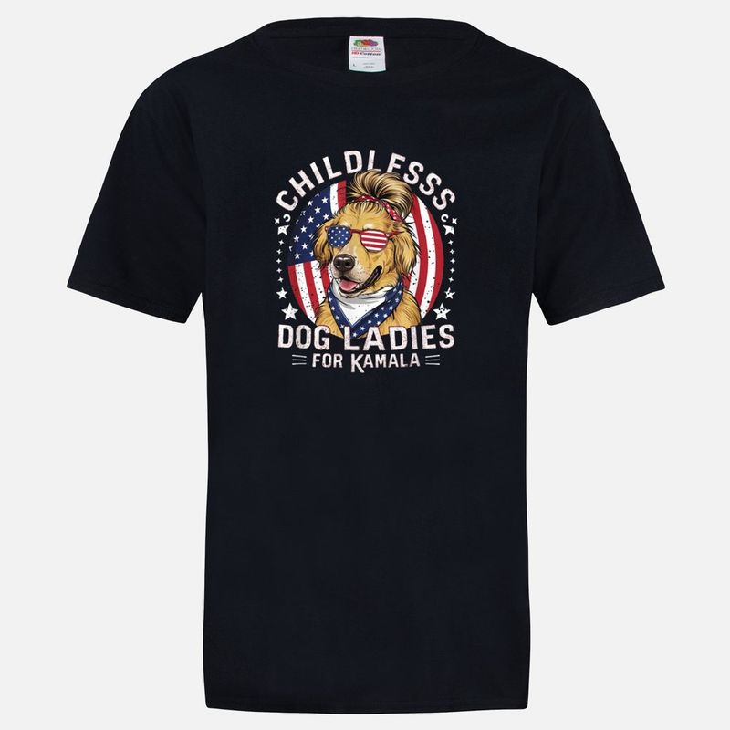 Kamala Harris Childless Dog Ladies T-shirt