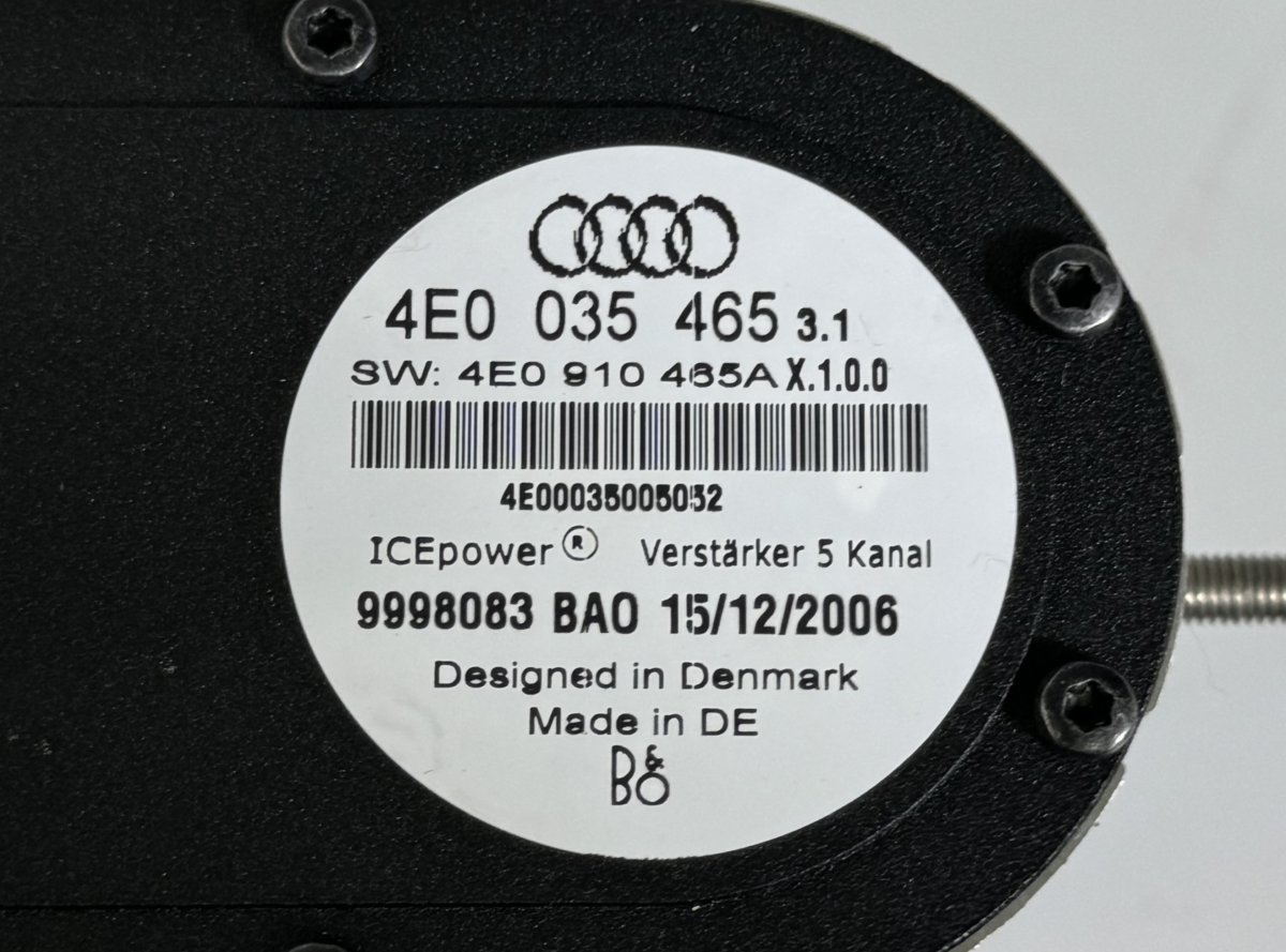 Audi A8 (D3) Audio amplifier 4E0035465 Audio amplifier AUDI A8 (4E) (2002-20...