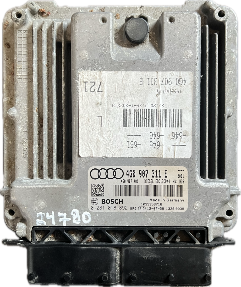 Audi A6 (C7) Engine Control Unit / module (ECU) 4G0907311E 4G0907401 0281018892 4G0997311 Engin...