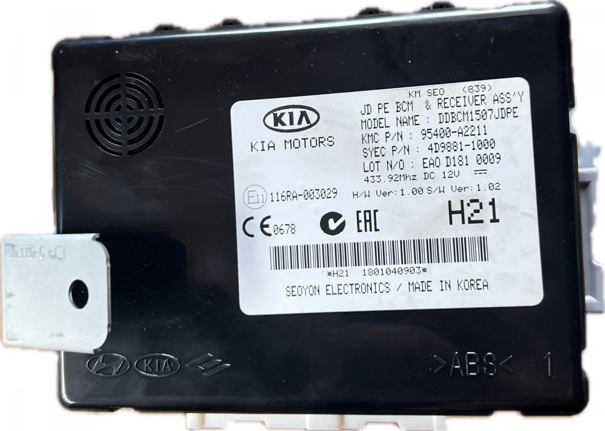 Kia Ceed (CD) Body control module (BCM) 95400A2211 Body control module (BCM) KIA CEE'D ...