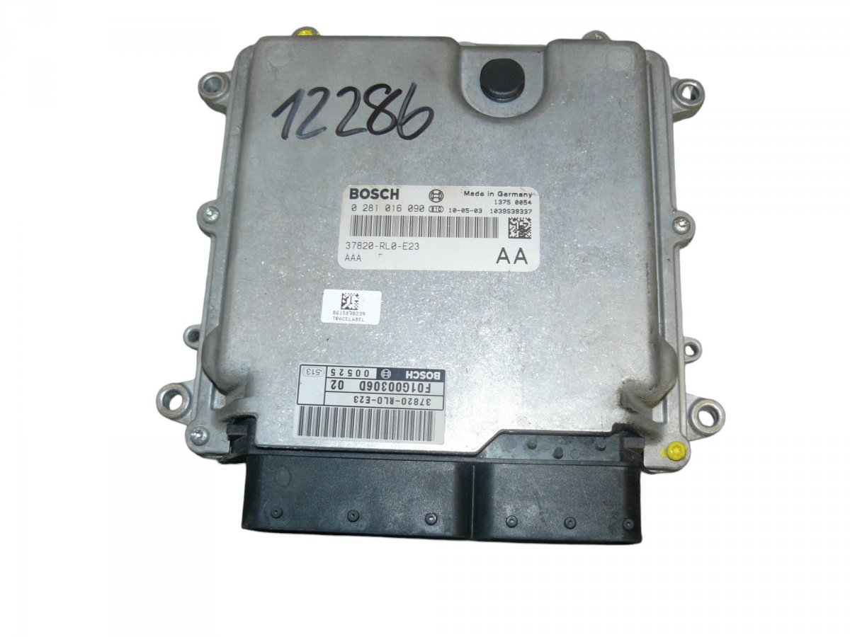Honda Accord Engine Control Unit / module (ECU) F01G00306D 0281016090 Engine Control Unit / mod...