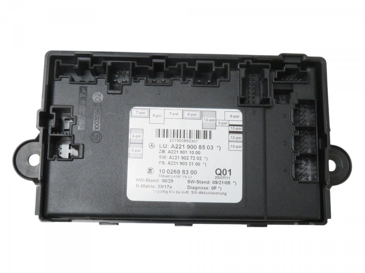 A2219008503 A2219007401 A2219006204 Door control unit front left MERCEDES-BENZ S-CLASS (W221) (2005-2013)